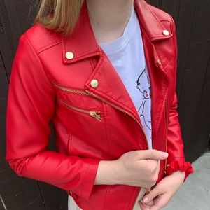 Forever 21 Girls’ Vegan Biker Jacket - NWT